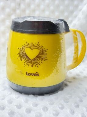 Love's Truck Stop Heat Cold Tumbler Insulated Travel Wide Bottom Mug Coffee Cup
